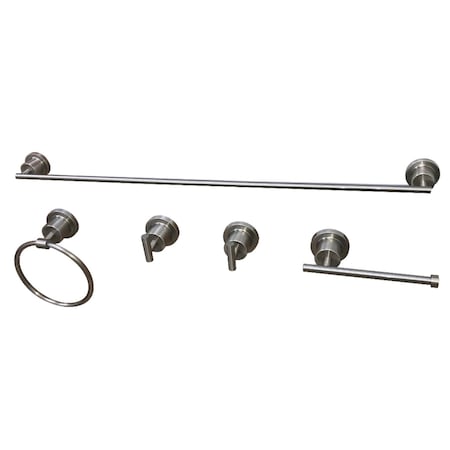 Kingston Brass BAH82134478SN Concord 5-Piece Bathroom Accessory Set, Brushed Nickel BAH82134478SN